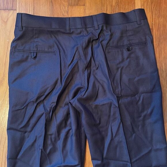 FRENCH CROWN | black with gray stripe dress pants NEW 32 - Picture 7 of 7